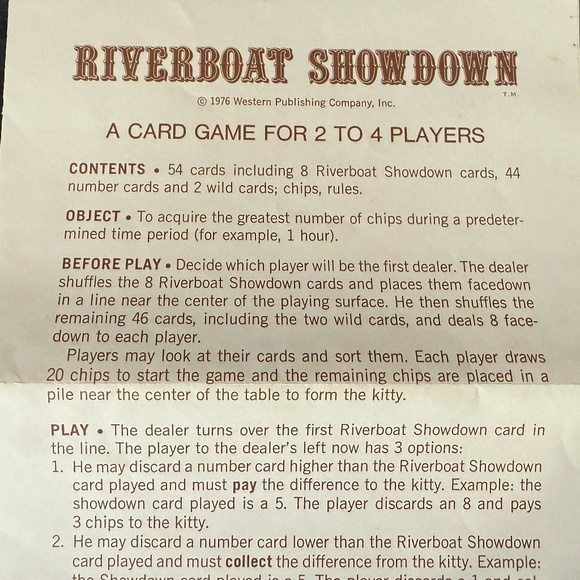 WHITMAN 1976 Riverboat Showdown Game - Picture 9 of 12